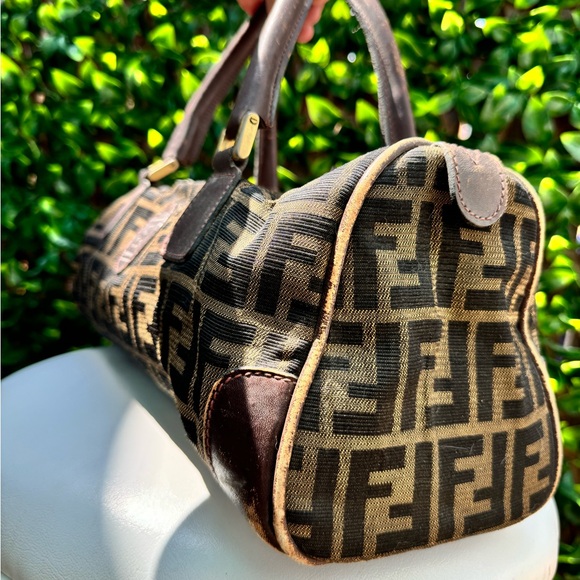 Fendi Zucca Canvas Boston Handbag - Picture 2 of 12